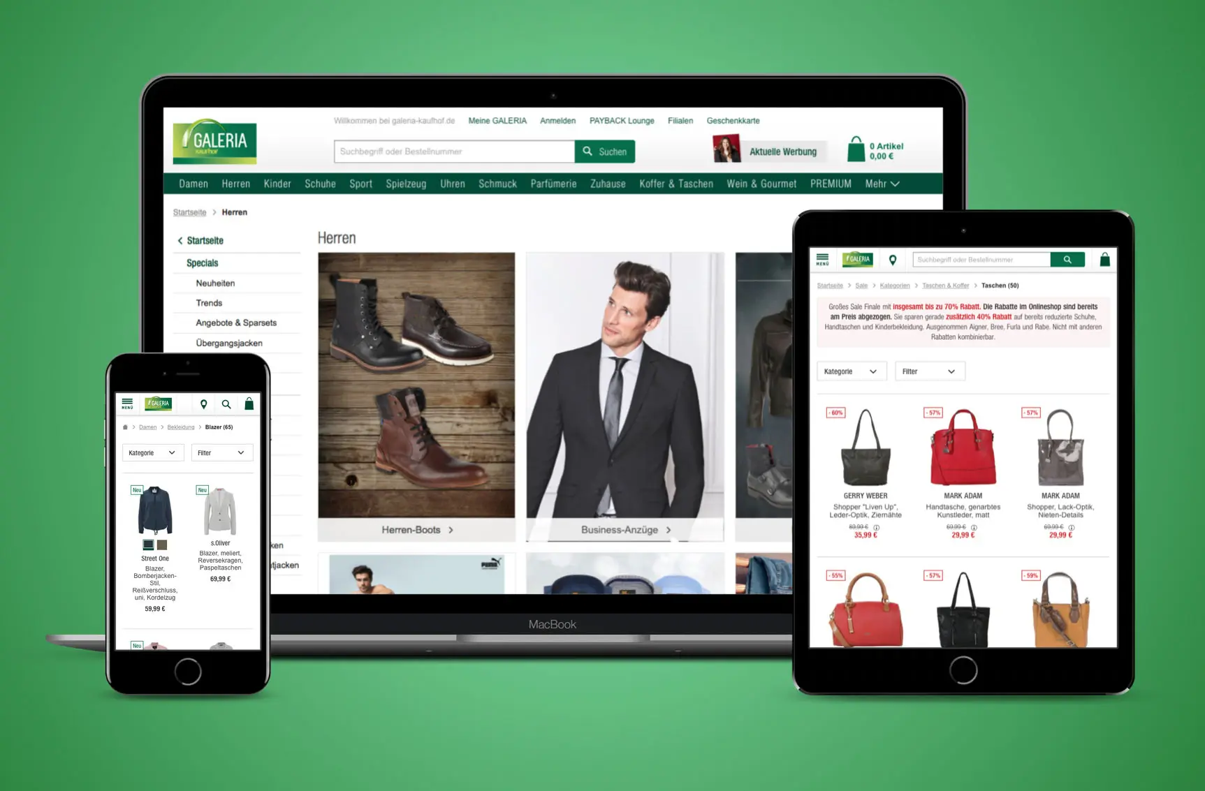 GALERIA Responsive Design und Design System